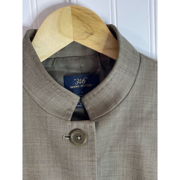 Brooks Brothers Womens Wool Blazer Size 4 Tan Button-Front - Picture 3 of 16